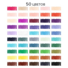 Карандаши цветные супермягкие яркие BRAUBERG MAX, 50 цветов, трехгранные, грифель 3,3 мм, натуральное дерево, 181860 Карандаши цветные супермягкие яркие BRAUBERG MAX, 50 цветов, трехгранные, грифель 3,3 мм, натуральное дерево, 181860 - фото 8