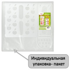 Держатель контейнер корзина APPLE для пакетов, мешков, бахил, 37,5х16х13 см, белый, LAIMA, 608368 Держатель контейнер корзина APPLE для пакетов, мешков, бахил, 37,5х16х13 см, белый, LAIMA, 608368 - фото 2