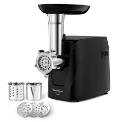 Мясорубка MOULINEX ME112832, 1600 Вт, производительность 1,9 кг/мин, 5 насадок, реверс, пластик, черная, 8010000864 Мясорубка MOULINEX ME112832, 1600 Вт, производительность 1,9 кг/мин, 5 насадок, реверс, пластик, черная, 8010000864 - фото 12