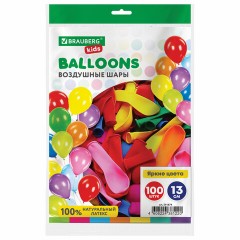 Шары воздушные маленькие 13 см, 100 штук, "ЯРКИЕ ЦВЕТА", ассорти, BRAUBERG KIDS, 591874 Шары воздушные маленькие 13 см, 100 штук, "ЯРКИЕ ЦВЕТА", ассорти, BRAUBERG KIDS, 591874 - фото 2