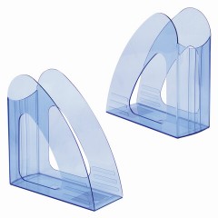 Лоток вертикальный для бумаг BRAUBERG "Delta", 240х90х240 мм, тонированный синий, 237245 Лоток вертикальный для бумаг BRAUBERG "Delta", 240х90х240 мм, тонированный синий, 237245 - фото 2