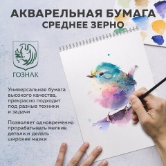 Папка для акварели БОЛЬШАЯ А2, 20 л., "ГАРМОНИЯ", зерно, 200 г/м2, ГОЗНАК, BRAUBERG ART CLASSIC, 113211 Папка для акварели БОЛЬШАЯ А2, 20 л., "ГАРМОНИЯ", зерно, 200 г/м2, ГОЗНАК, BRAUBERG ART CLASSIC, 113211 - фото 12