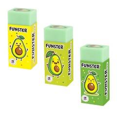 Ластики FUNSTER (ФАНСТЕР) "AVOCADO", НАБОР 3 штуки, 50х21х16 мм, прямоугольные, картонный держатель, экологичный ПВХ, блистер, 272724 Ластики FUNSTER (ФАНСТЕР) "AVOCADO", НАБОР 3 штуки, 50х21х16 мм, прямоугольные, картонный держатель, экологичный ПВХ, блистер, 272724 - фото 2