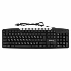 Набор проводной SONNEN KB-S110, USB, клавиатура 113 клавиш, мышь 3 кнопки, 1000 dpi, черный/серебристый, 513854 - фото 4