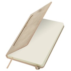 Ежедневник датированный 2026, А5, 138x213 мм, BRAUBERG "Optimal", под кожу, резинка, держатель для ручки, бежевый, 117467 - фото 4