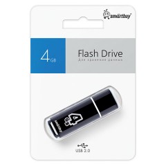 Флеш-диск 4 GB, SMARTBUY Glossy, USB 2.0, черный, SB4GBGS-K - фото 7