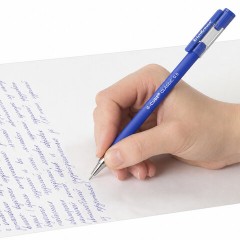 Ручка гелевая ERICH KRAUSE "G-cube", СИНЯЯ, корпус синий, игольчатый узел 0,5 мм, линия письма 0,4 мм, 46162 - фото 8
