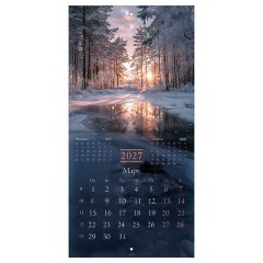 Календарь настенный перекидной 2027 г., BRAUBERG, 12 листов, 21,4х42,8 см, МИНИ, "Nature", 118433 - фото 6