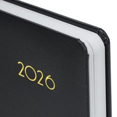 Ежедневник датированный 2026, А5, 138x213 мм, BRAUBERG "Select", балакрон, черный, 117086 - фото 3