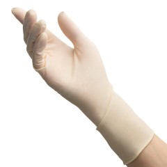 Перчатки латексные стерильные хирургические, КОМПЛЕКТ 50 пар (100 шт.) неопудренные BENOVY, ЧЗ, размер L (8) - фото 2