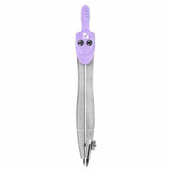 Готовальня BRAUBERG SCHOOL KIT, 11 предметов, циркуль 115 мм, циркуль 125 мм, чертежные принадлежности, лавандовый цвет, 210714 - фото 9