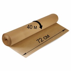 Крафт-бумага в рулоне, 720 мм x 40 м, плотность 78 г/м2, Марка А (Коммунар), BRAUBERG, 440186 - фото 3