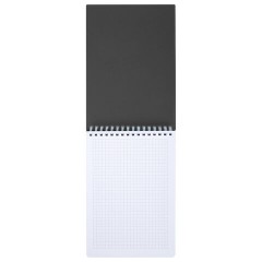 Блокнот А5, 80 л., силиконовый гребень, обложка пластик, клетка, BRAUBERG, серый, 117562 - фото 6