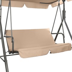 Качели садовые NOSTRESS (НОСТРЕСС) RELAX SC-001, 2 места, Ш140хГ110хВ153 см, мягкое сиденье, бежевый, 680053 - фото 5