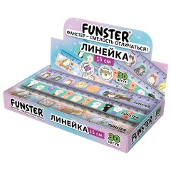 Линейка пластиковая 15 см, FUNSTER (ФАНСТЕР), "КОТЫ", ассорти, дисплей, 210918 - фото 9