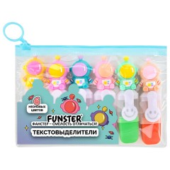 Набор текстовыделителей с топперами 6 ЦВЕТОВ НЕОН, "КОСМО", линия 1-4 мм, FUNSTER (ФАНСТЕР), 152649 - фото 2