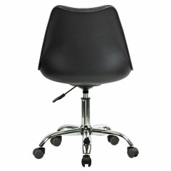 Кресло стул BRABIX "Eames MG-310 CH", хром, пластик черный, экокожа черная, 532925 Кресло стул BRABIX "Eames MG-310 CH", хром, пластик черный, экокожа черная, 532925 - фото 4