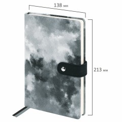 Ежедневник недатированный А5 138х213 мм BRAUBERG "Nebula", под кожу, застежка, 160 л., черный, 116235 Ежедневник недатированный А5 138х213 мм BRAUBERG "Nebula", под кожу, застежка, 160 л., черный, 116235 - фото 2