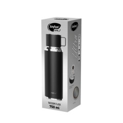 Термос 0,75 л JOYLUX (ДЖОЙЛЮКС) ULTRA, нержавеющая сталь SUS316, крышка/кружка, питейник, сито, черный матовый, 700314 - фото 5