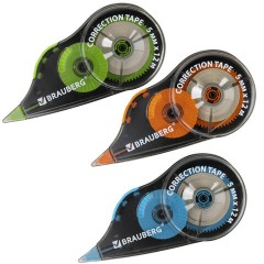 Корректирующая лента BRAUBERG ULTRA COLOR, 5 мм x 12 м, механизм перемотки, ВЫГОДНАЯ УПАКОВКА 3 штуки в блистере, 271253 - фото 2