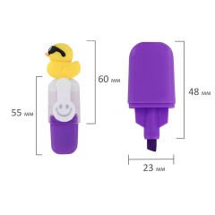 Набор текстовыделителей с топперами 6 ЦВЕТОВ НЕОН, "КРУТЫЕ УТЯТА", линия 1-4 мм, FUNSTER (ФАНСТЕР), 152647 - фото 7