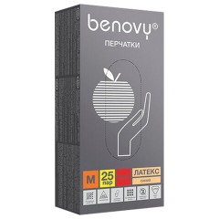 Перчатки латексные смотровые 25 пар (50 шт.), прочные, размер M (средний), BENOVY High Risk, ЧЗ Перчатки латексные смотровые 25 пар (50 шт.), прочные, размер M (средний), BENOVY High Risk, ЧЗ - фото 4