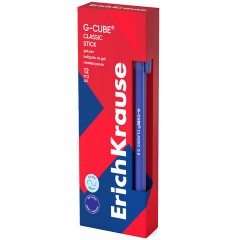 Ручка гелевая ERICH KRAUSE "G-cube", СИНЯЯ, корпус синий, игольчатый узел 0,5 мм, линия письма 0,4 мм, 46162 - фото 3