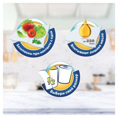 Полотенца бумажные бытовые, спайка 4 шт., 2-слойные (4х12 м), FAMILIA PLUS, 22,7x12 см, белые, 5083816 - фото 3
