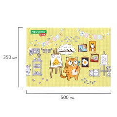 Настольное покрытие BRAUBERG KIDS для труда и творческих занятий, ПВХ, "Artist", 50х35 см, 272358 - фото 6