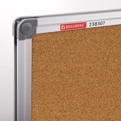 Доска пробковая для объявлений 45х60 см, алюминиевая рамка, BRAUBERG Extra, 238307 - фото 5