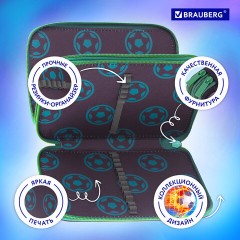 Пенал BRAUBERG, 2 отделения, полиэстер, 21х14 см, "Fire football", 270322 Пенал BRAUBERG, 2 отделения, полиэстер, 21х14 см, "Fire football", 270322 - фото 17