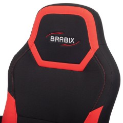 Кресло компьютерное BRABIX "Alpha GM-018", ткань/экокожа, черное/красное, 532637, GM-018_532637 Кресло компьютерное BRABIX "Alpha GM-018", ткань/экокожа, черное/красное, 532637, GM-018_532637 - фото 6
