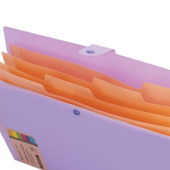 Папка-органайзер на кнопке 5 отделений, BRAUBERG "Extra", А4, лиловая с персиковым, 274098 - фото 4