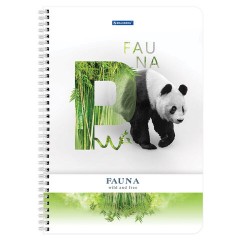 Тетрадь А4, 96 л., BRAUBERG, гребень, клетка, обложка картон, "Fauna", 404058 - фото 4