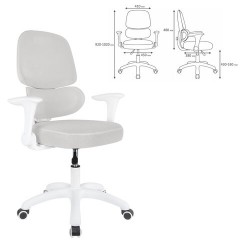 Кресло детское с поясничной поддержкой BRABIX KIDS "MG-225", сетка/ткань TW, серое, 533318 - фото 2