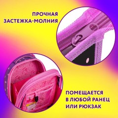 Папка для тетрадей ЮНЛАНДИЯ А4, 1 отделение, пластик, на молнии, "Cat squad", 273347 - фото 8