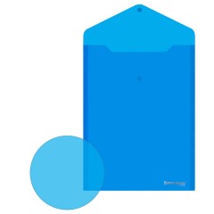 Папка-конверт с кнопкой прозрачная А4 BRAUBERG UNIVERSAL, вертикальная, синяя, 0,15 мм, 273076 - фото 6