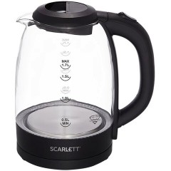 Чайник SCARLETT SC-EK27G11, 1,7 л, 2200 Вт, закрытый нагревательный элемент, стекло, черный Чайник SCARLETT SC-EK27G11, 1,7 л, 2200 Вт, закрытый нагревательный элемент, стекло, черный - фото 4
