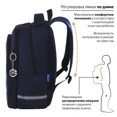 Рюкзак BRAUBERG OPTIMA, 2 отделения, с брелоком, "Night driver", 36х27х18 см, 272096 Рюкзак BRAUBERG OPTIMA, 2 отделения, с брелоком, "Night driver", 36х27х18 см, 272096 - фото 11