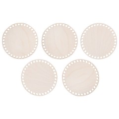 Донышки деревянные для вязания круглые, 5 шт., диаметр 15 см, BRAUBERG HOBBY, 665315 - фото 3