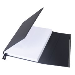 Ежедневник недатированный А5 145х213 мм BRAUBERG "Vogue", под кожу, магнитный клапан, 160 л., черный, 116223 - фото 3