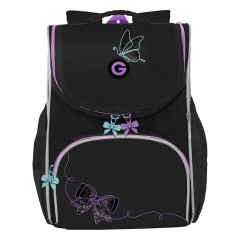 Ранец GRIZZLY анатомическая спинка, с мешком для обуви, для девочек, "BOWS", 33х25х13 см, RAm-584-8/1 Ранец GRIZZLY анатомическая спинка, с мешком для обуви, для девочек, "BOWS", 33х25х13 см, RAm-584-8/1 - фото 2