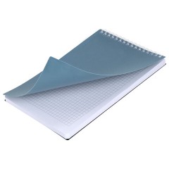 Блокнот А5, 80 л., силиконовый гребень, обложка пластик, клетка, BRAUBERG, синий, 117561 - фото 4