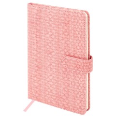 Еженедельник датированный 2026 А5 145х215 мм, BRAUBERG "Augustus", под кожу, розовый, 117163