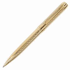 Ручка подарочная шариковая GALANT "Graven Gold", корпус золотистый с гравировкой, золотистые детали, пишущий узел 0,7 мм, синяя, 140466 Ручка подарочная шариковая GALANT "Graven Gold", корпус золотистый с гравировкой, золотистые детали, пишущий узел 0,7 мм, синяя, 140466 - фото 2