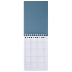Блокнот МАЛЫЙ ФОРМАТ А6, 60 л., силиконовый гребень, обложка пластик, клетка, BRAUBERG, синий, 117565 - фото 6
