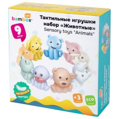 Тактильные игрушки, "Животные", сенсорные развивающие, ЭКО, 9 штук, BAMBOX BABY (БАМБОКС БЭБИ), 665906 - фото 3