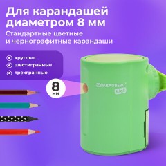 Точилка механическая BRAUBERG KIDS, для простых и цветных карандашей, корпус мятный, крепление к столу, 272003 Точилка механическая BRAUBERG KIDS, для простых и цветных карандашей, корпус мятный, крепление к столу, 272003 - фото 15