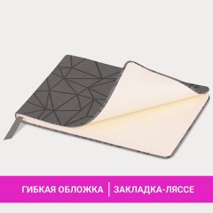 Еженедельник датированный 2026 МАЛЫЙ ФОРМАТ 105х160 мм, А6, BRAUBERG "Imprint", тиснение, черный, 117209 - фото 14