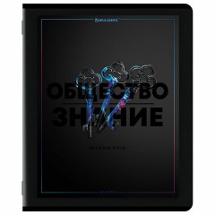 Тетради предметные, КОМПЛЕКТ 12 ПРЕДМЕТОВ, 48 л., матовая ламинация, лак, BRAUBERG "MAJESTIC BLACK", 405177 - фото 12